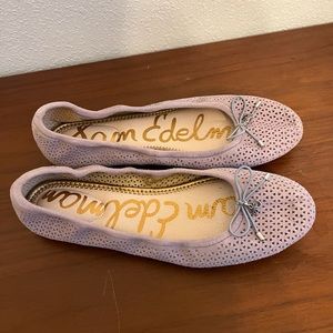 Sam Edelman Felicia Perforated Suede Leather Ballet Size 8.5